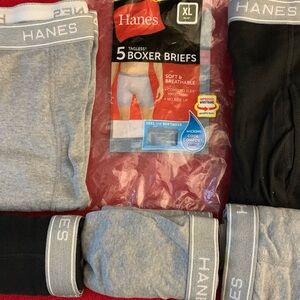 HANES 5 Pack Boxer Briefs